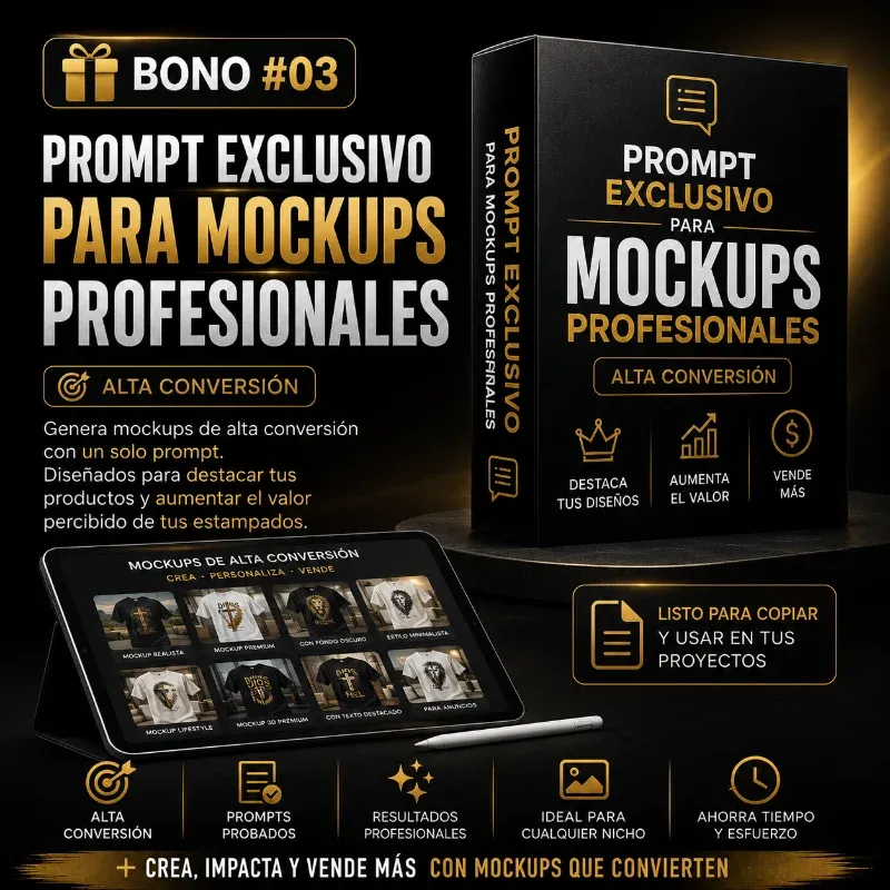 🎁Prompt Exclusivo para Mockups Profesionales